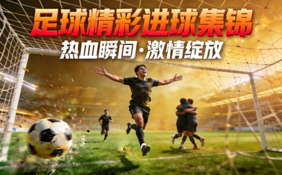 足球精彩进球集锦视频封面：球员庆祝进球瞬间